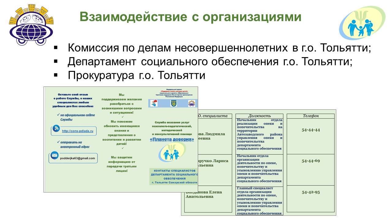 Услуги психолого-педагогической, методической и консультативной помощи